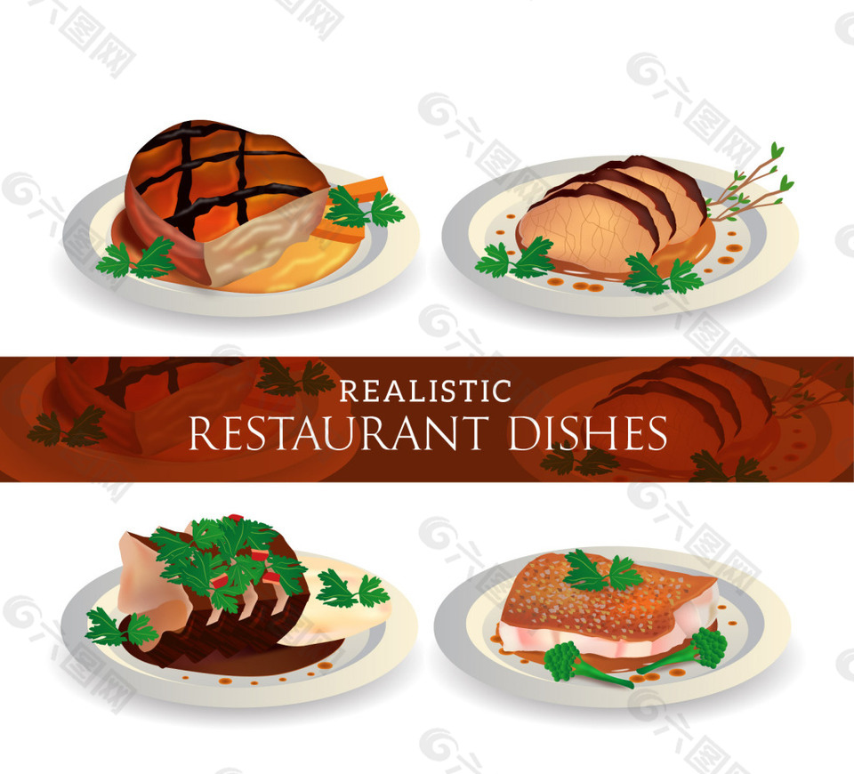 美味的牛排套餐