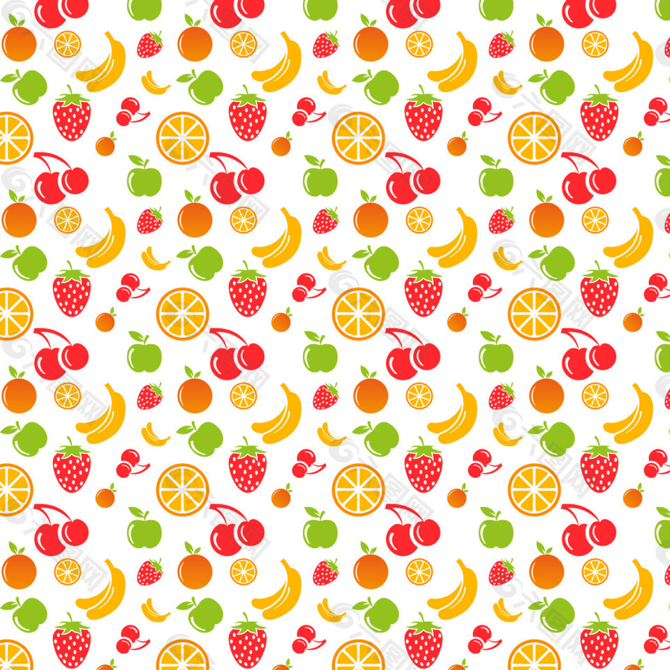 彩色水果图案设计