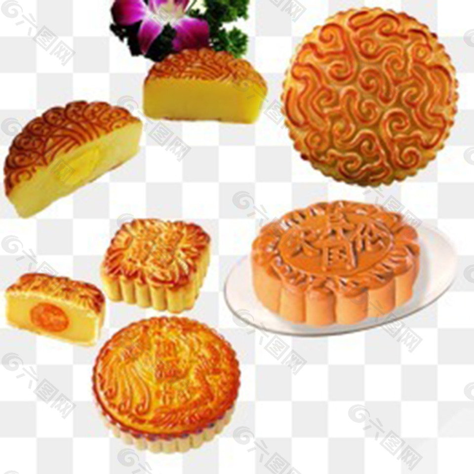 中秋节月饼  月饼  月饼抠图