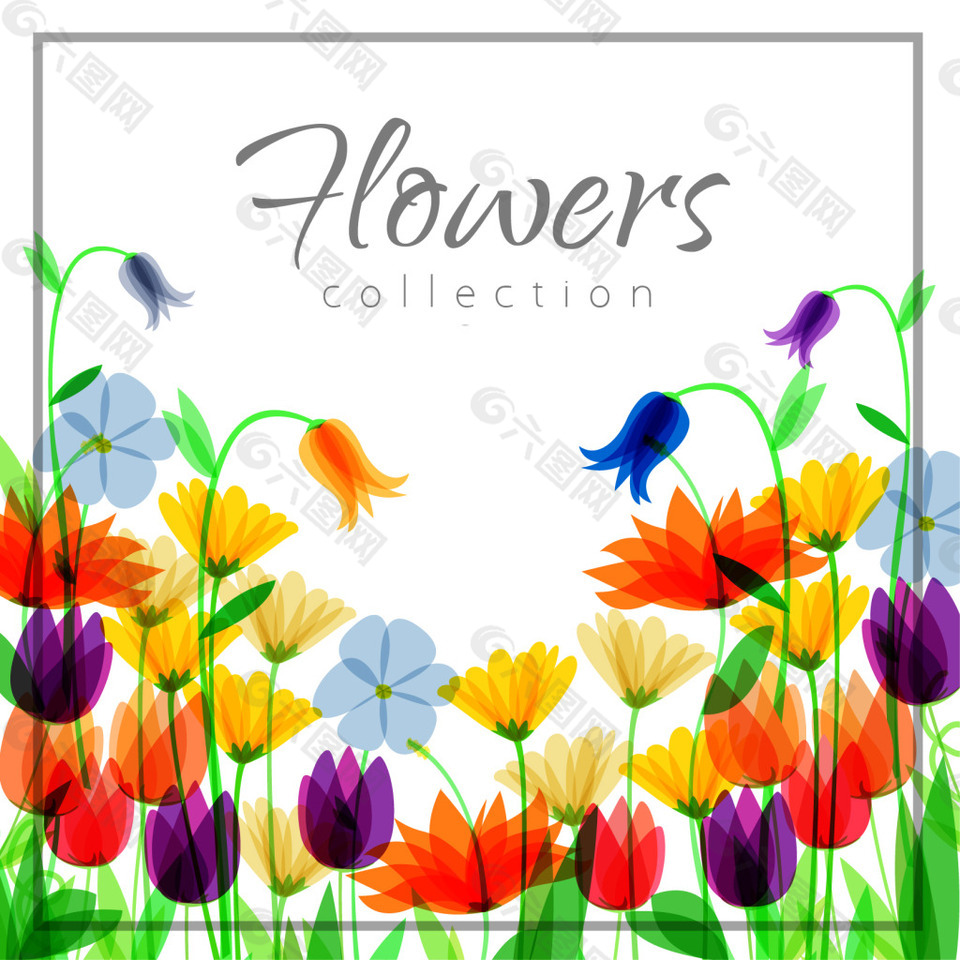 水彩花卉背景素材