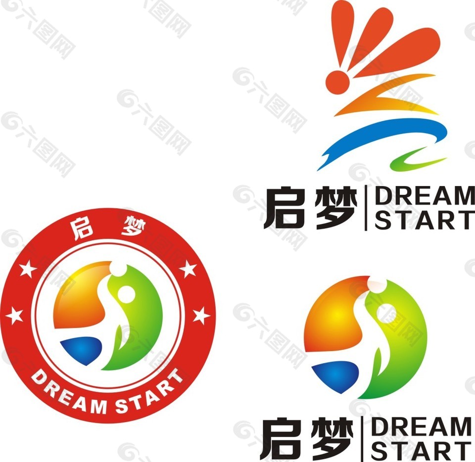 启梦 logo  3款
