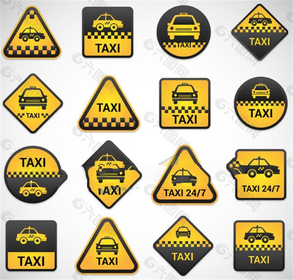 黄色出租车标签