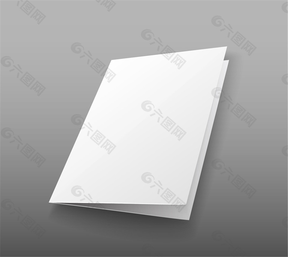 空白两折页卡片矢量素材