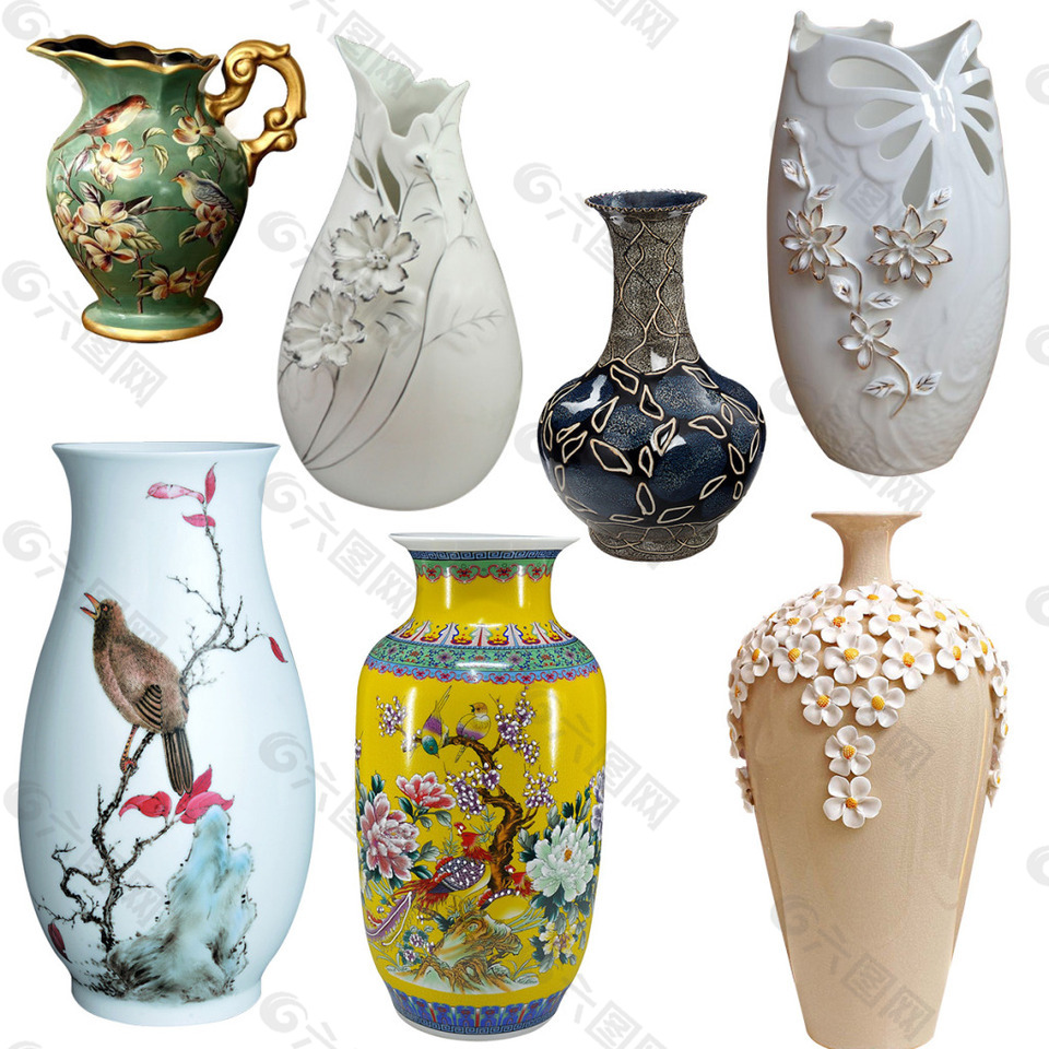 陶瓷花瓶png素材设计元素素材免费下载(图片编号:7943247)-六图网