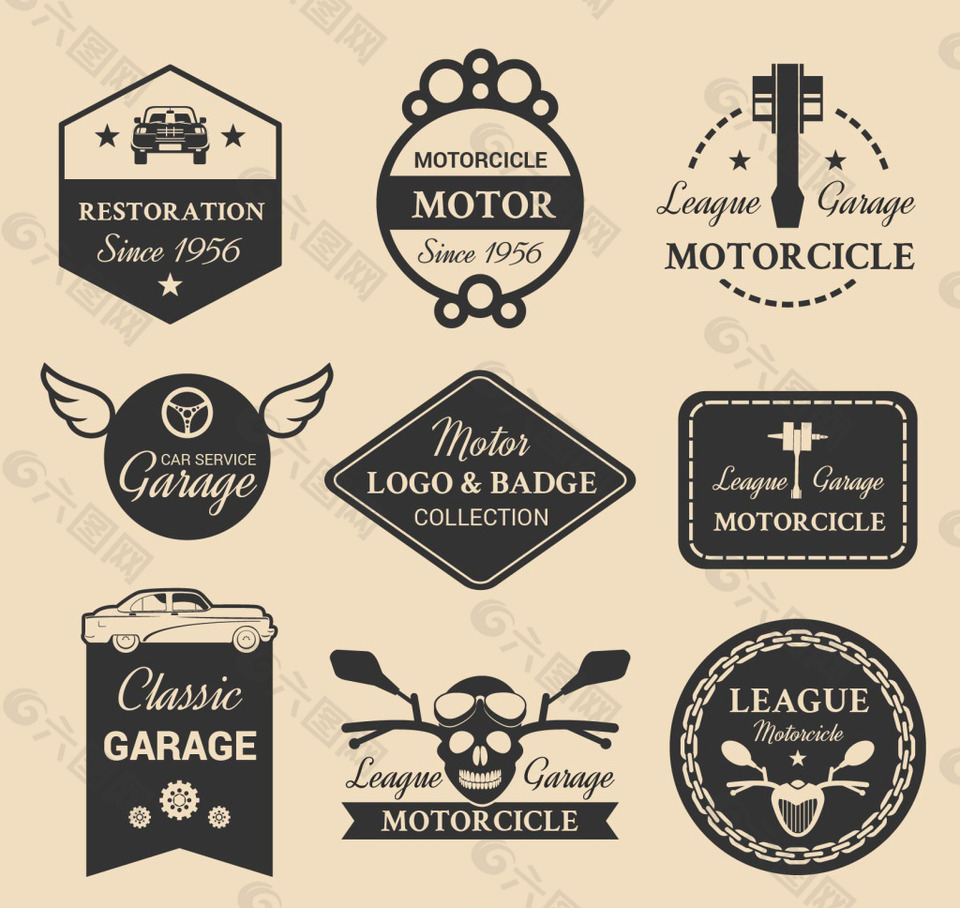 摩托车标志徽章