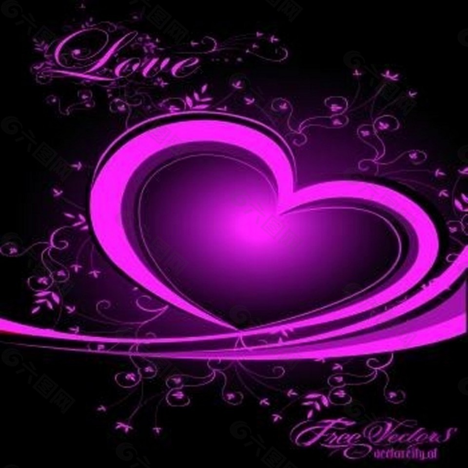 紫色的爱心