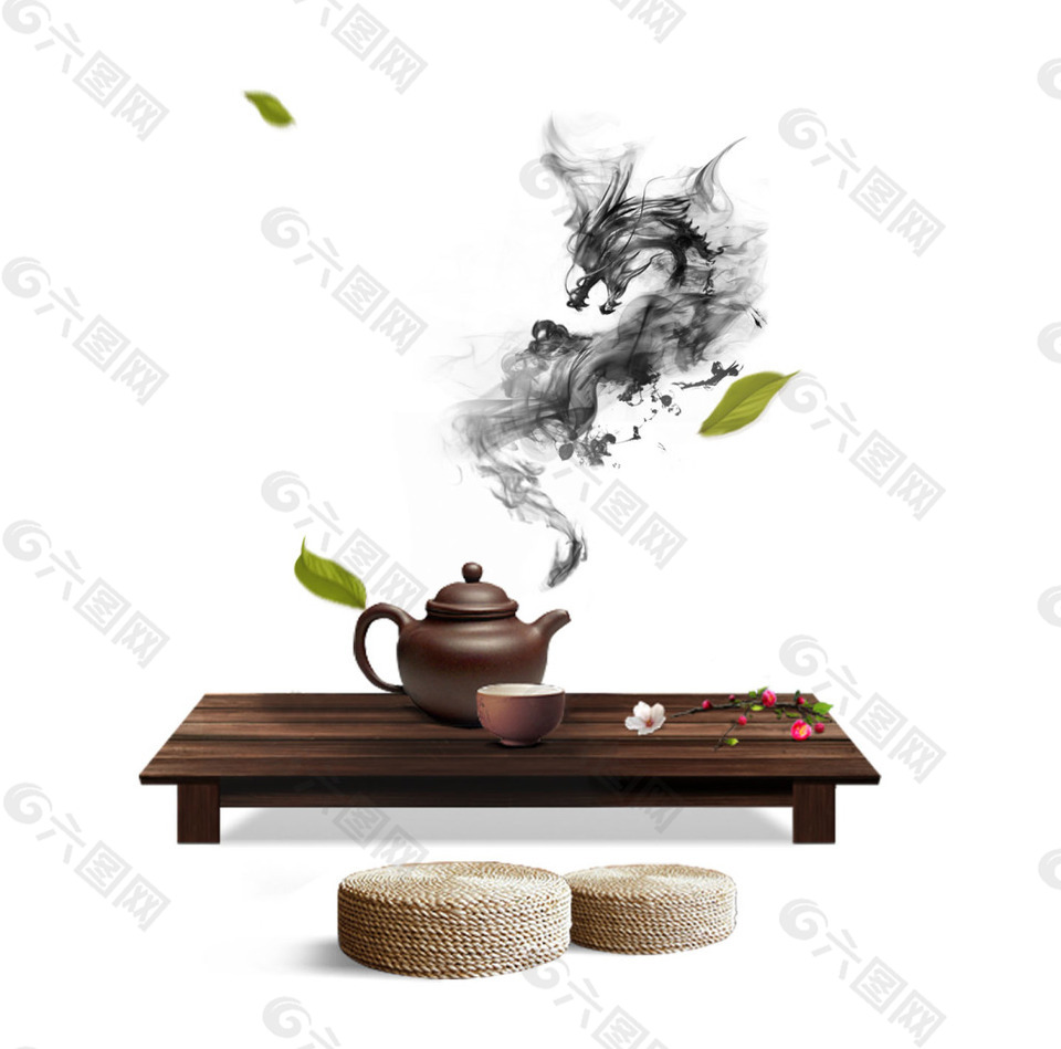 茶 茶叶 中国元素 中国风 茶叶 水墨 茶壶