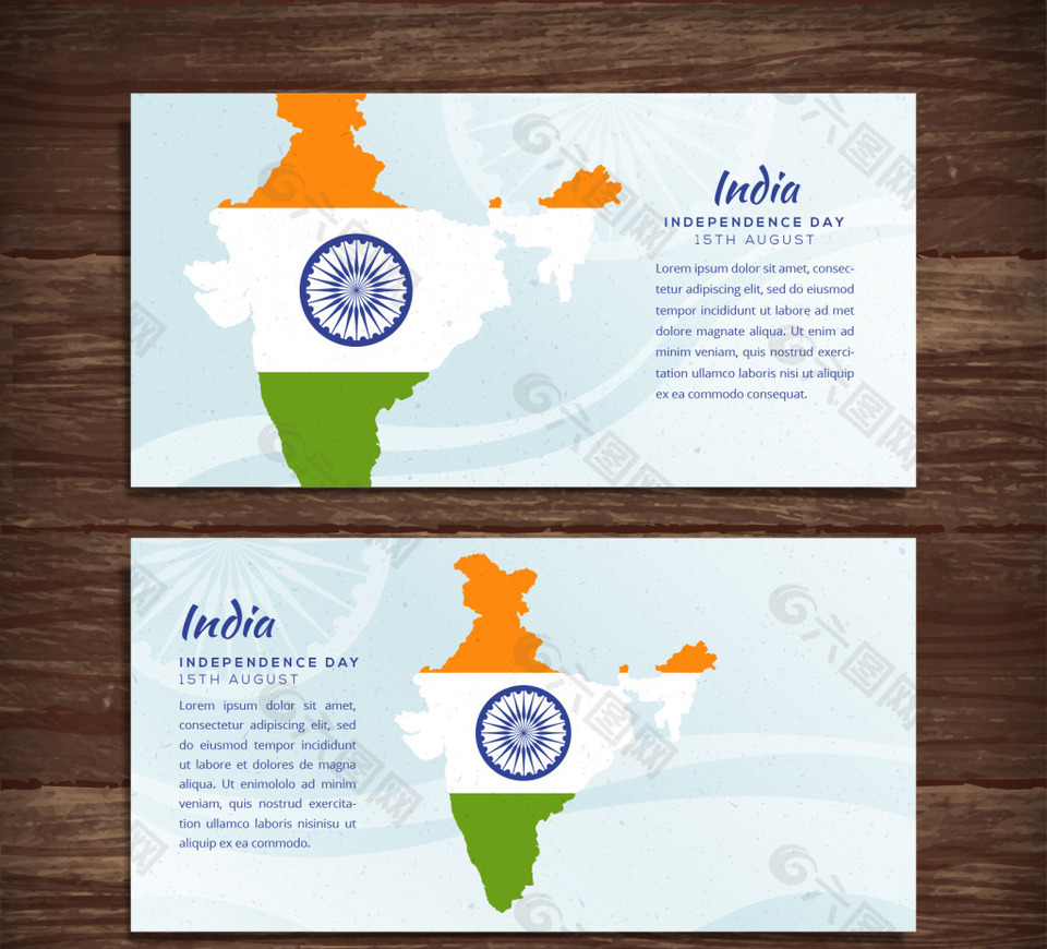 印度横幅用地图和符号