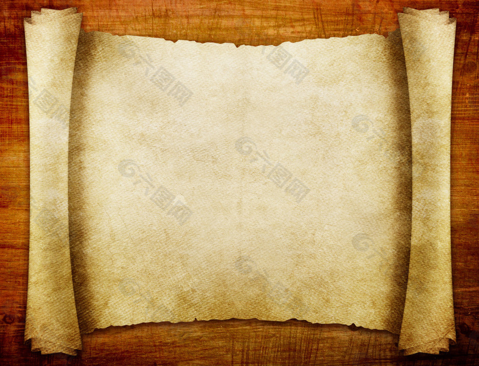 复古卷轴纸张背景图片下载