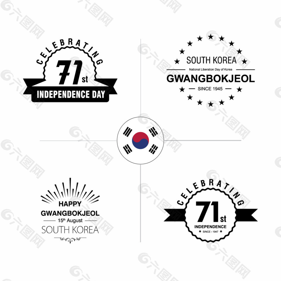 韩国元素徽章