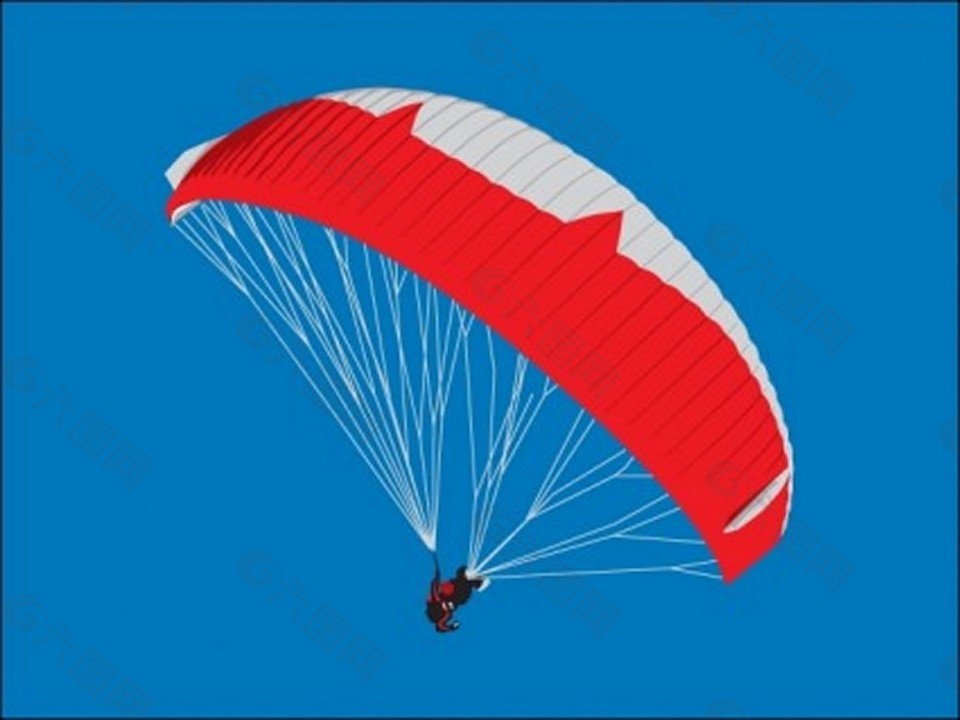 自由的滑翔伞