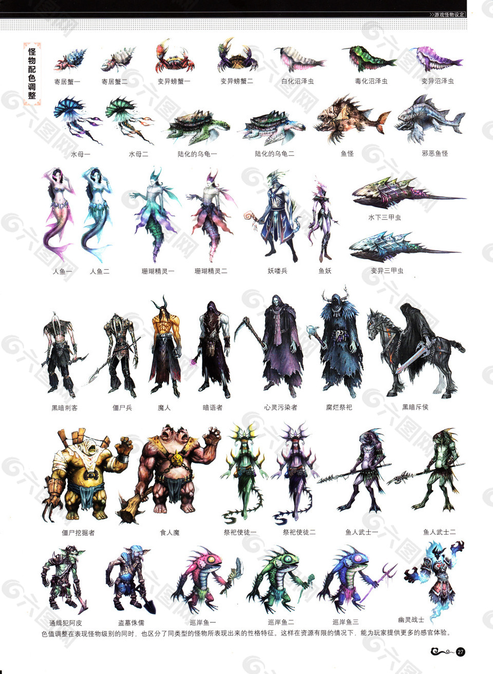 游戏   怪物设定  升级设定