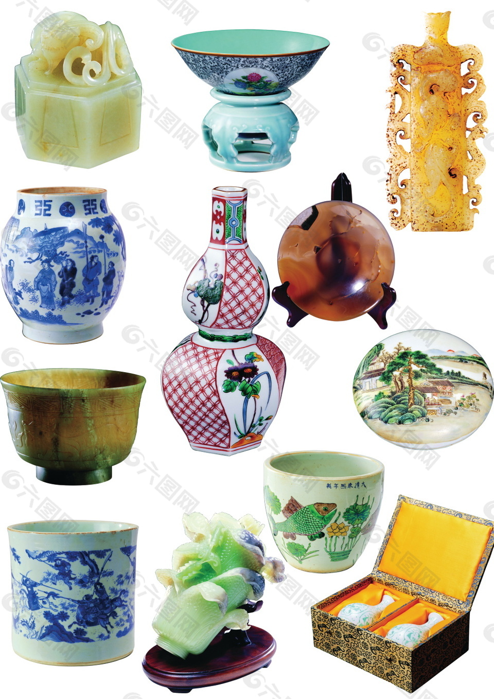 文物 古董 瓷器PSD抠图素材下载
