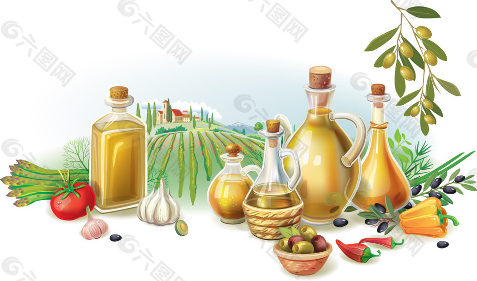 橄榄油和调味品