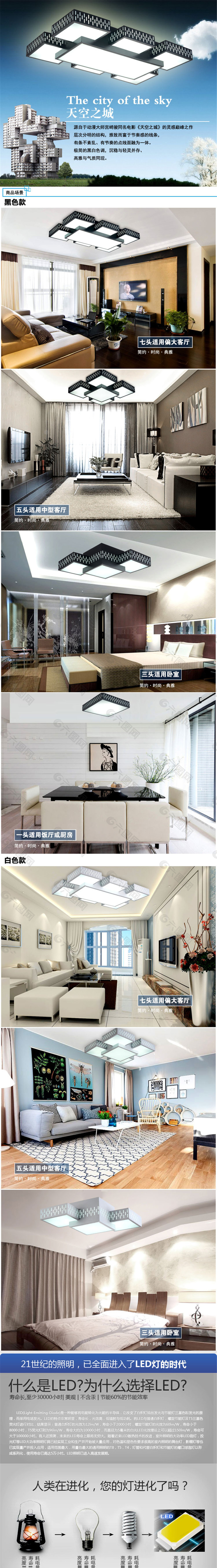 现代灯具描述