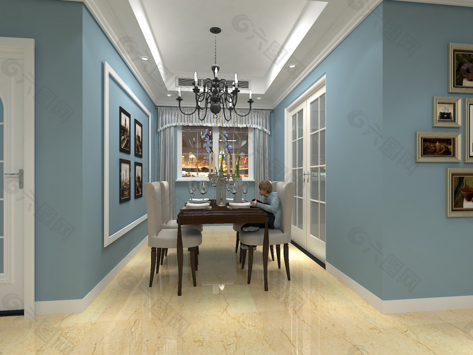 美式餐厅效果图