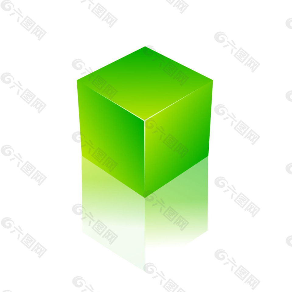 绿色立方体设计元素素材免费下载 图片编号 六图网