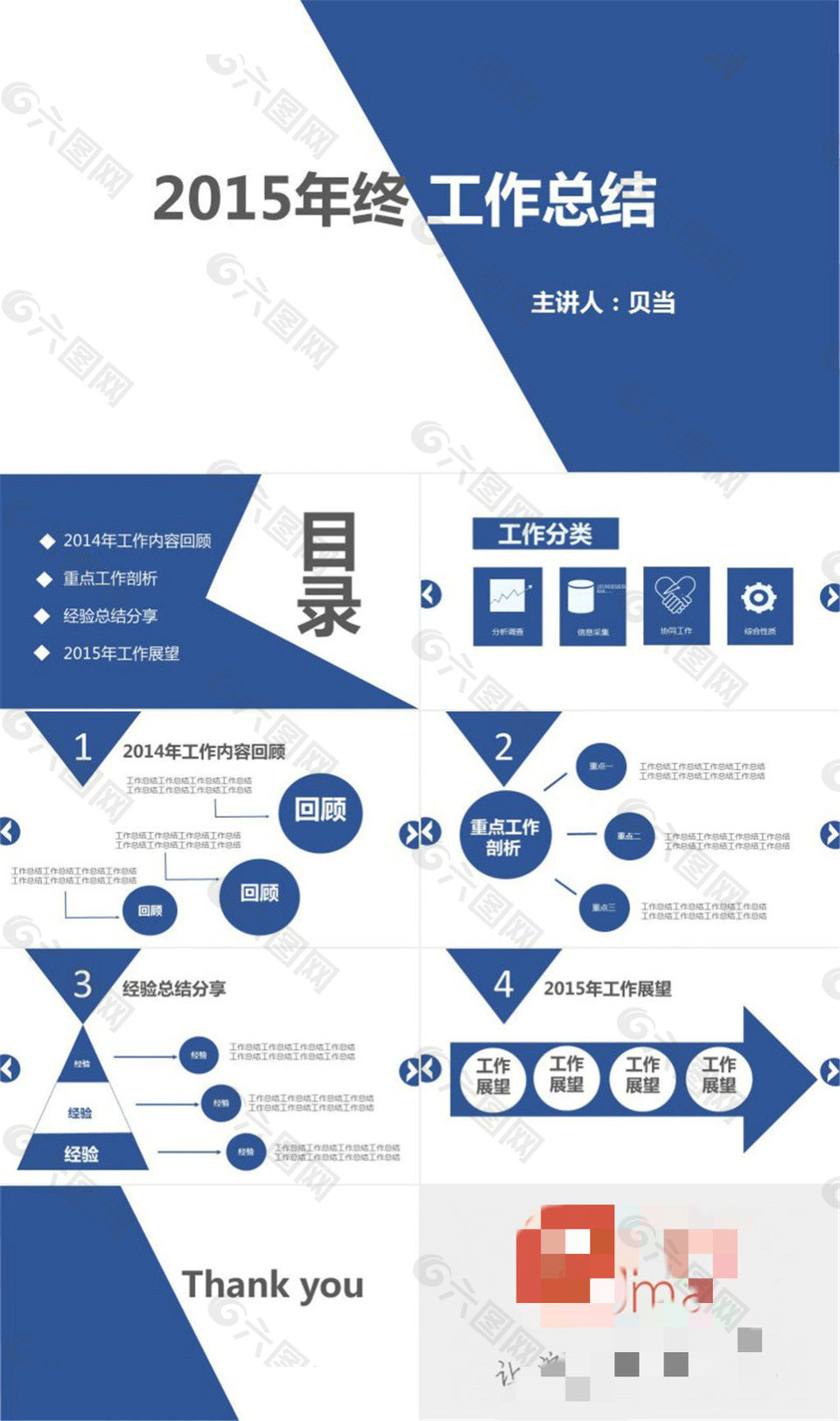 工作總結回顧2015工作計劃展望ppt模板