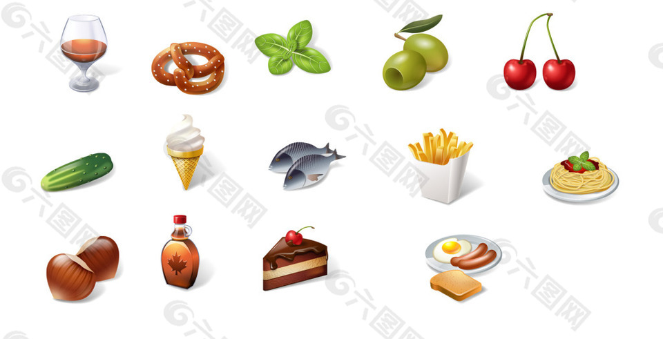 14个3D食品图标