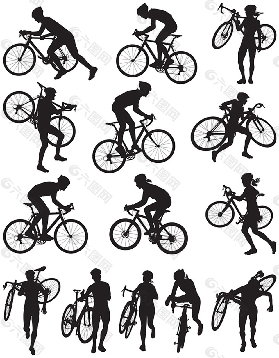 自行车创意广告元素