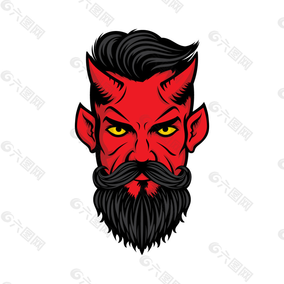 彩色元素人物头像设计