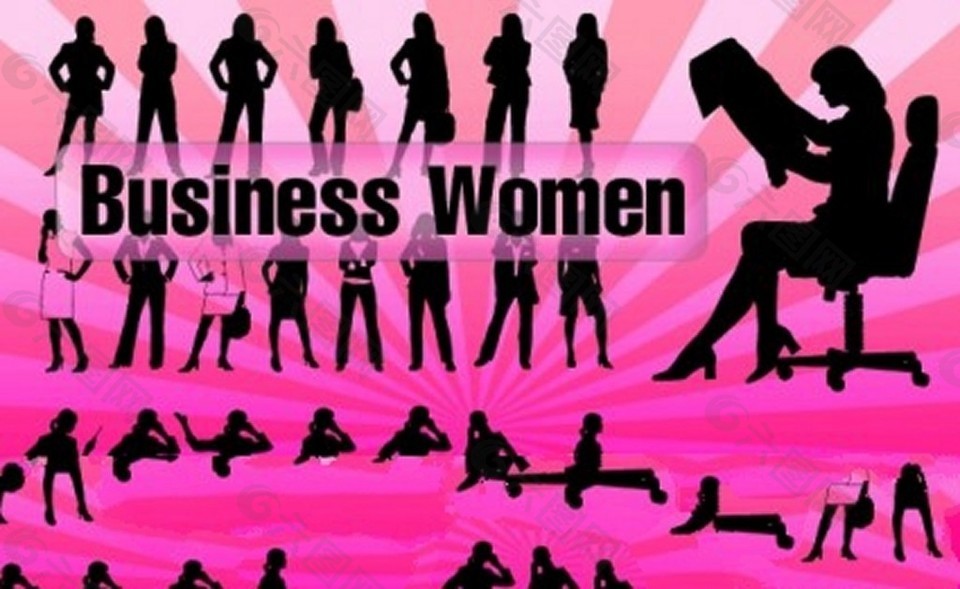 商业女性自由向量