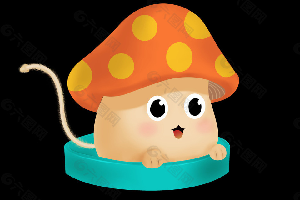 可爱蘑菇吉祥物