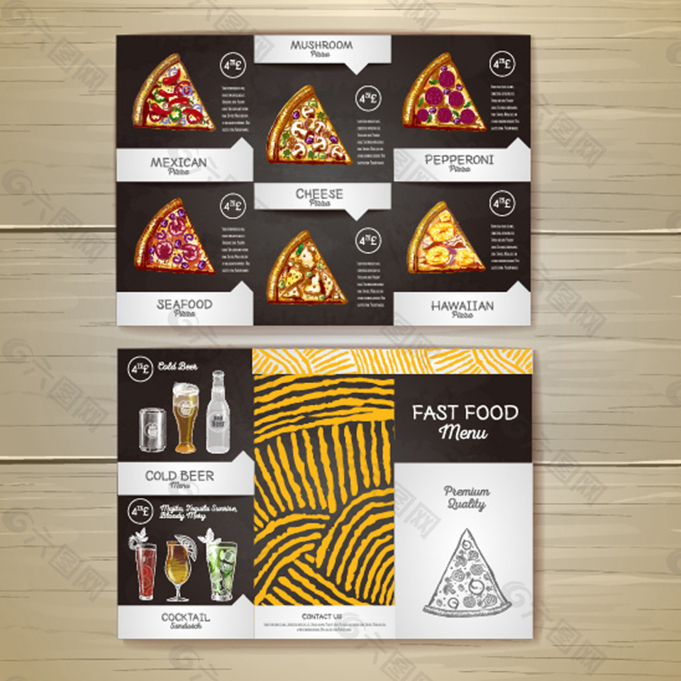 披萨菜谱平面广告素材免费下载(图片编号:804