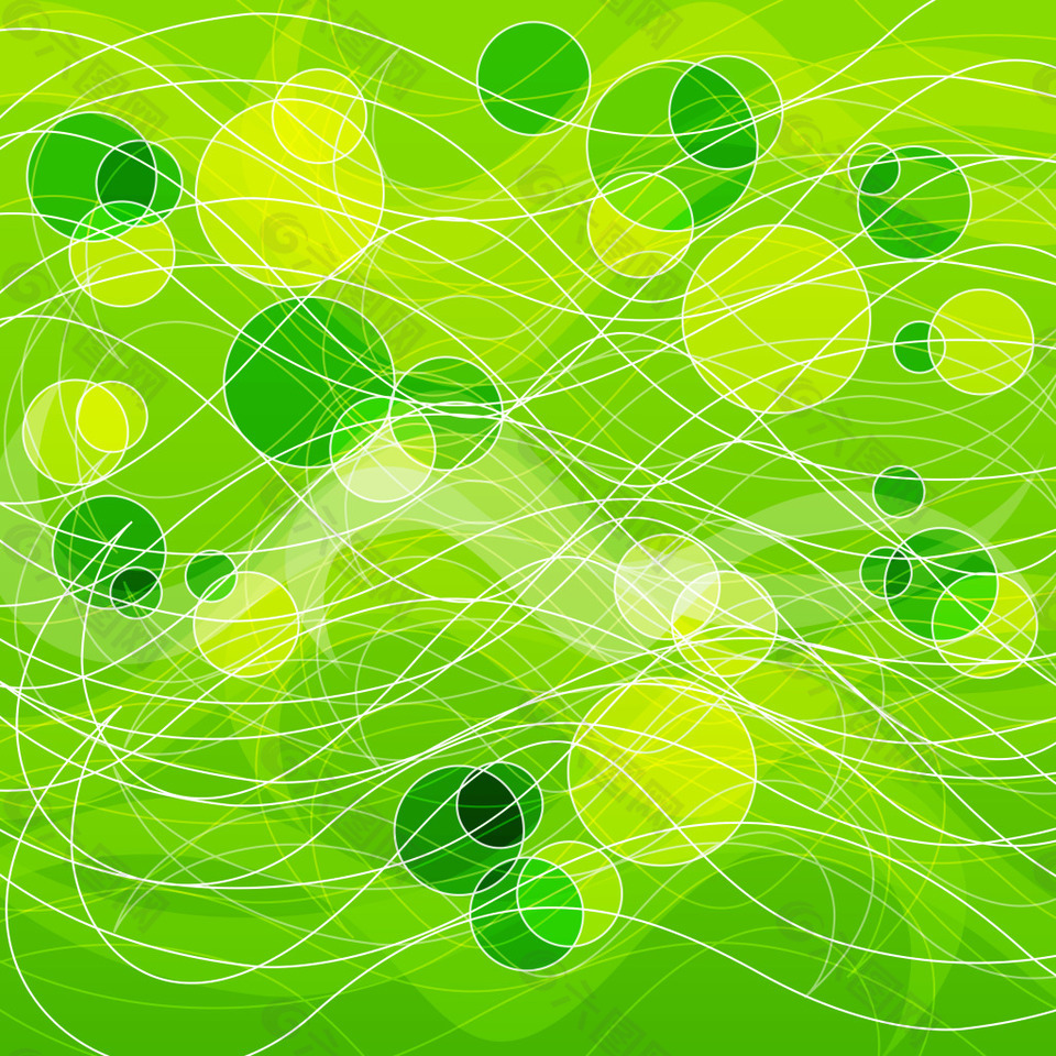 抽象绿色圆圈背景