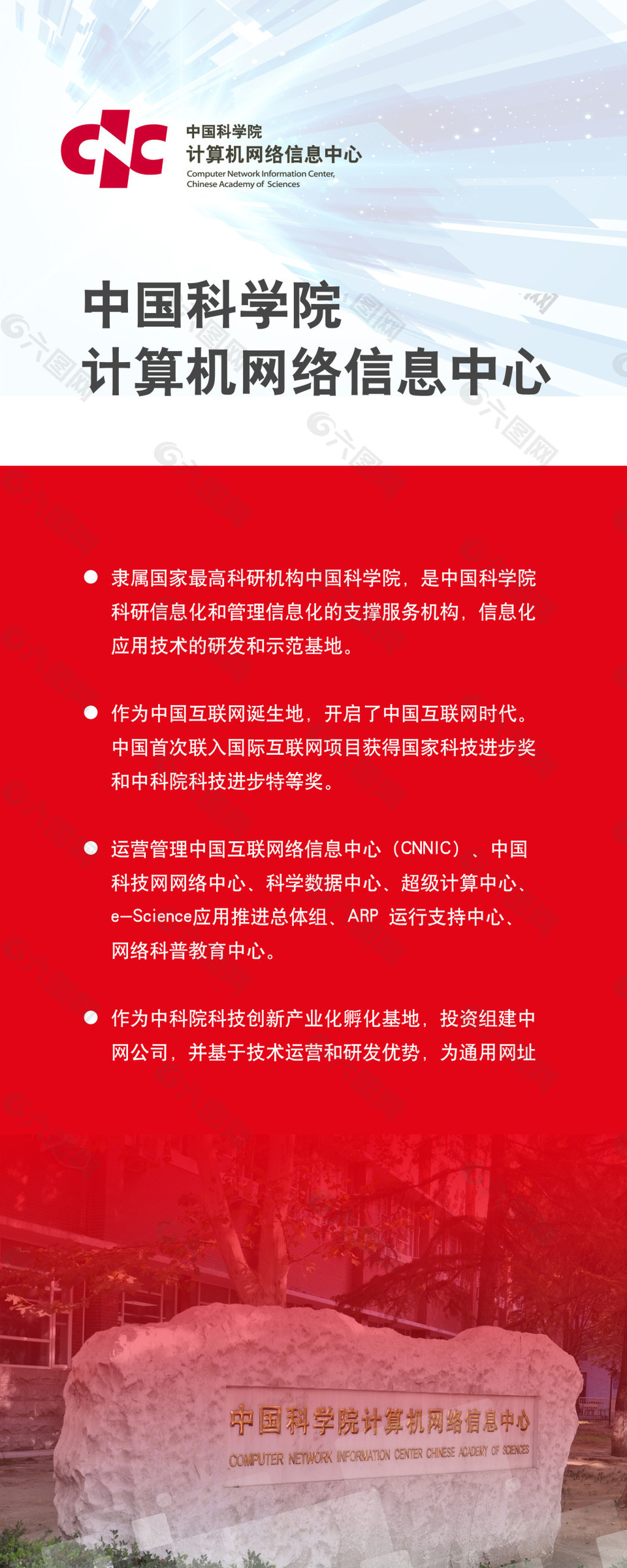 计算机网络信息中心介绍易拉宝源文件