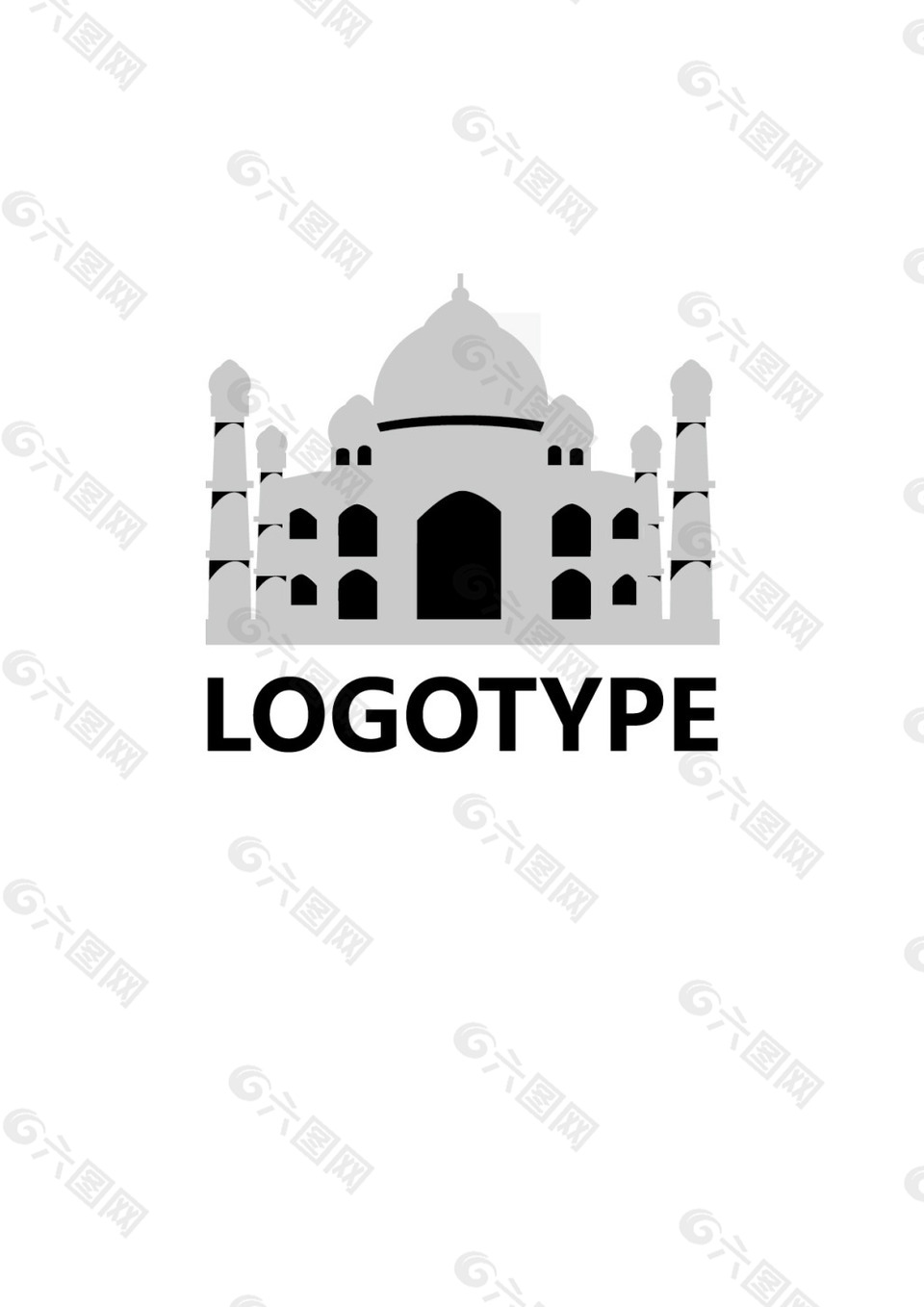 建筑logo范例可添加名字