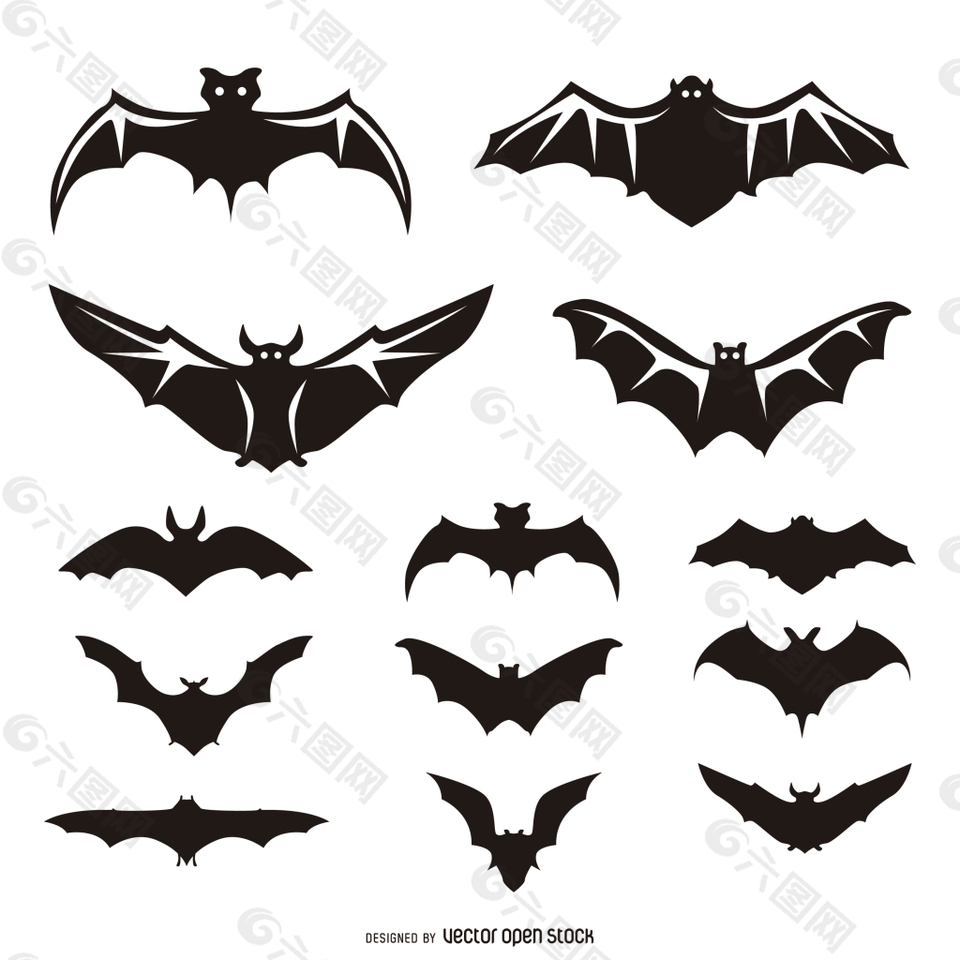 蝙蝠卡通图形