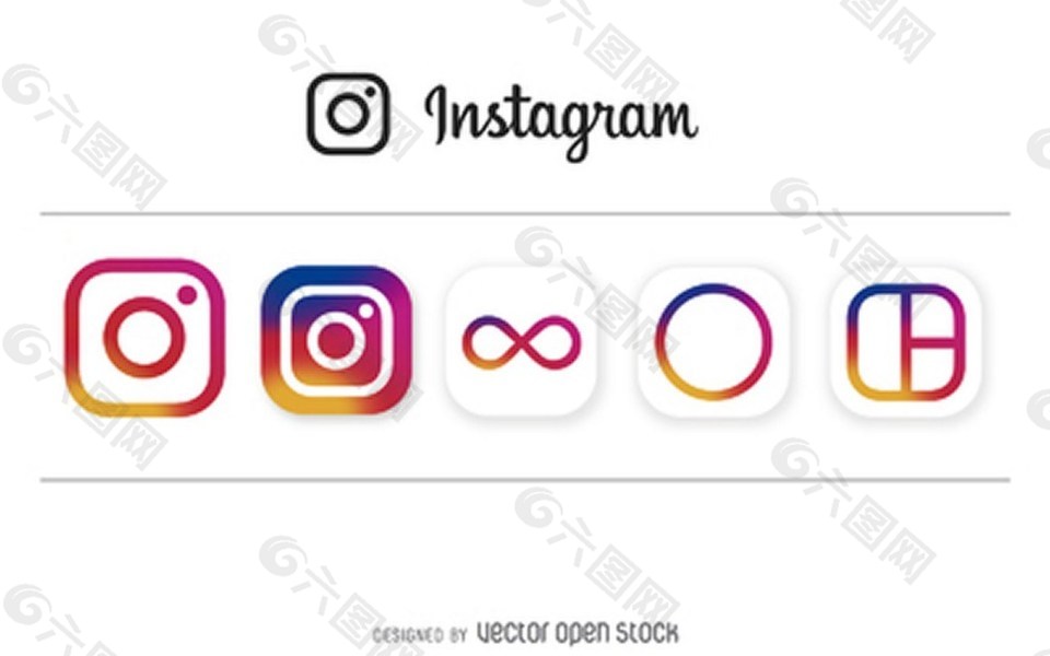 新的Instagram矢量图标