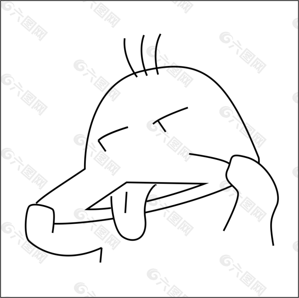 可达鸭表情设计元素素材免费下载(图片编号:8129629)-六图网