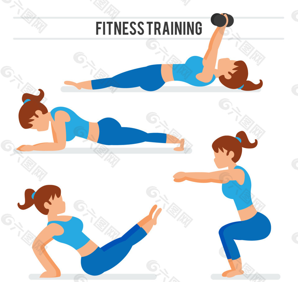 女性做伸展运动