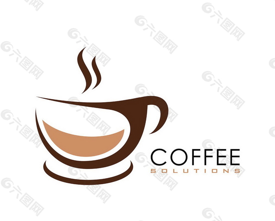 咖啡商务标志矢量