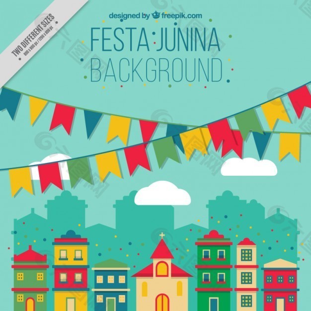 Festa junina的背景与装饰城