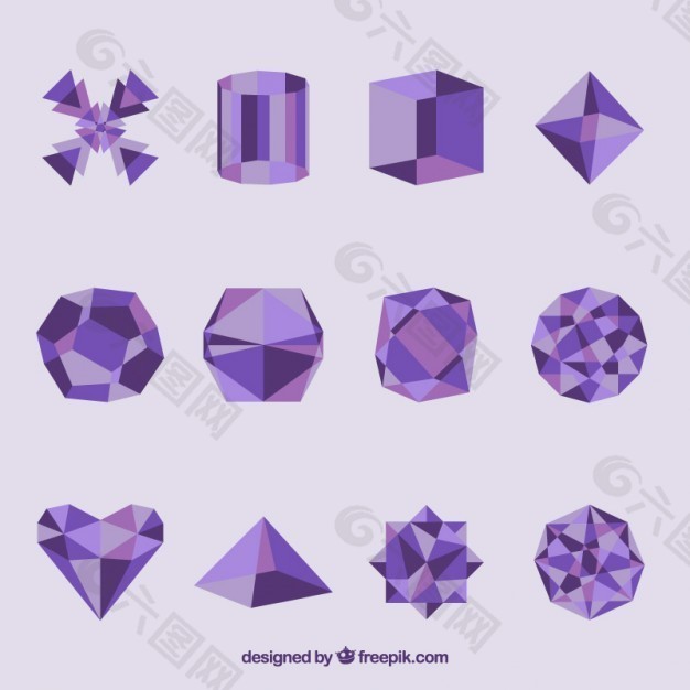 紫色的几何形状