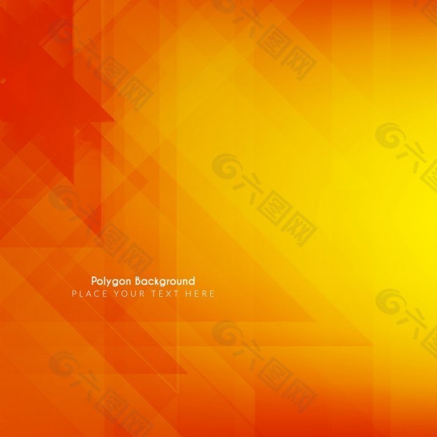 橙色颜色的明亮的多边形形状背景