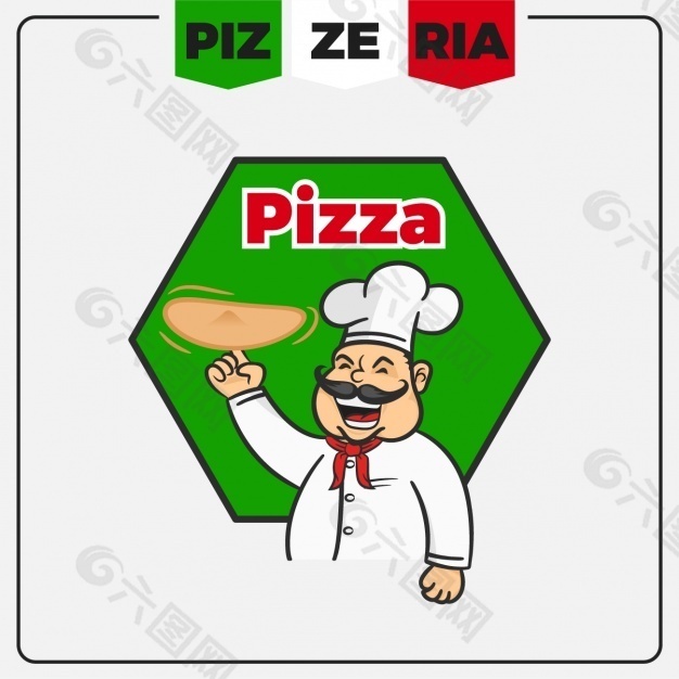 比萨店logo模板