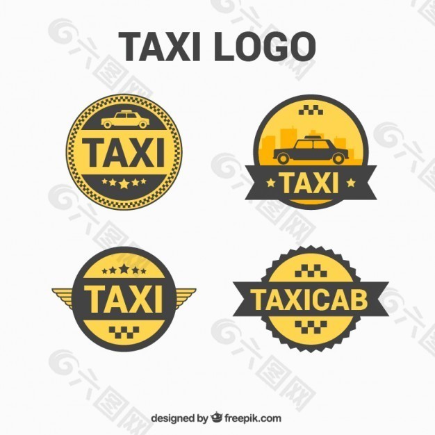 出租车服务的圆形标志