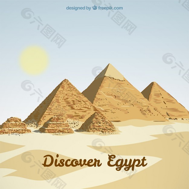 埃及景观的背景