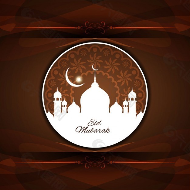 Brown eid mubarak的背景