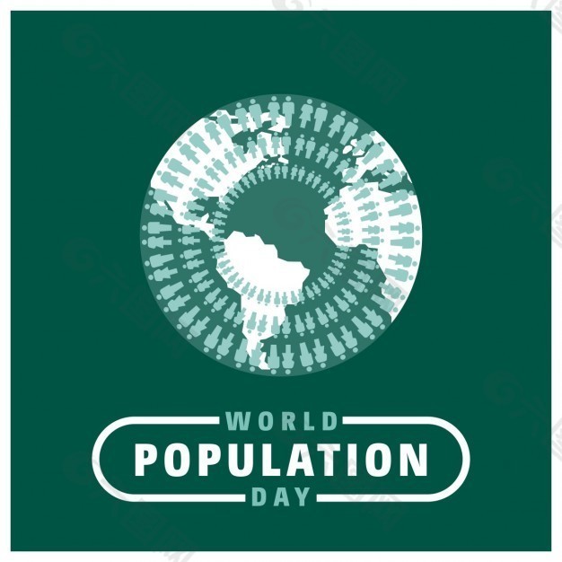 绿色世界人口日背景
