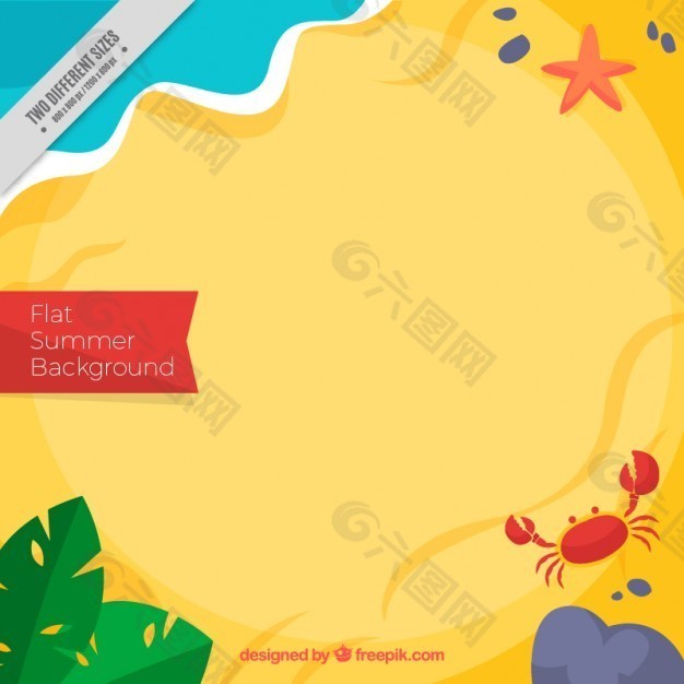 海滨在一个顶级的背景