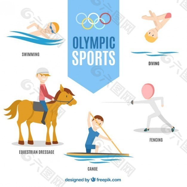 手工绘制好的字符奥林匹克运动