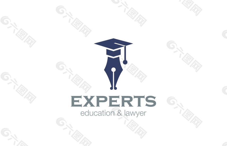教育博士帽logo标志