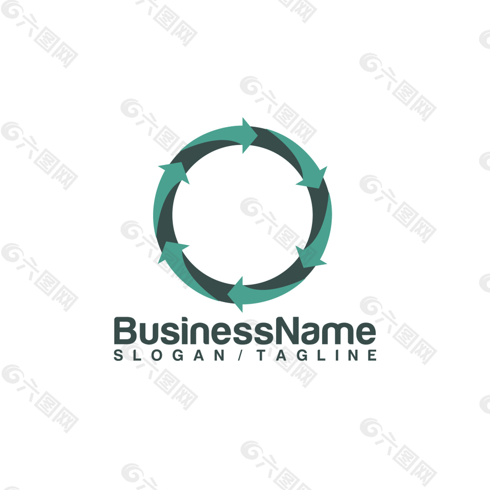 环状小箭头logo标志