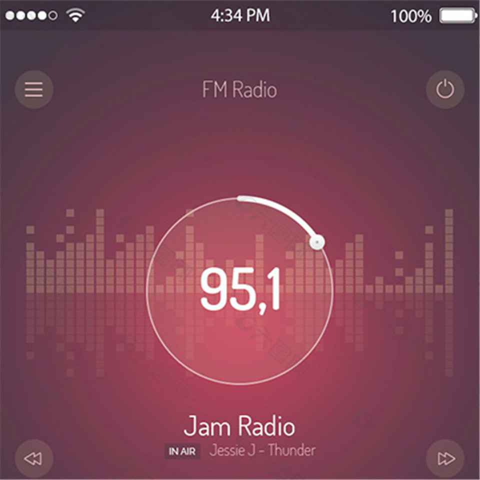 一款FM APP界面