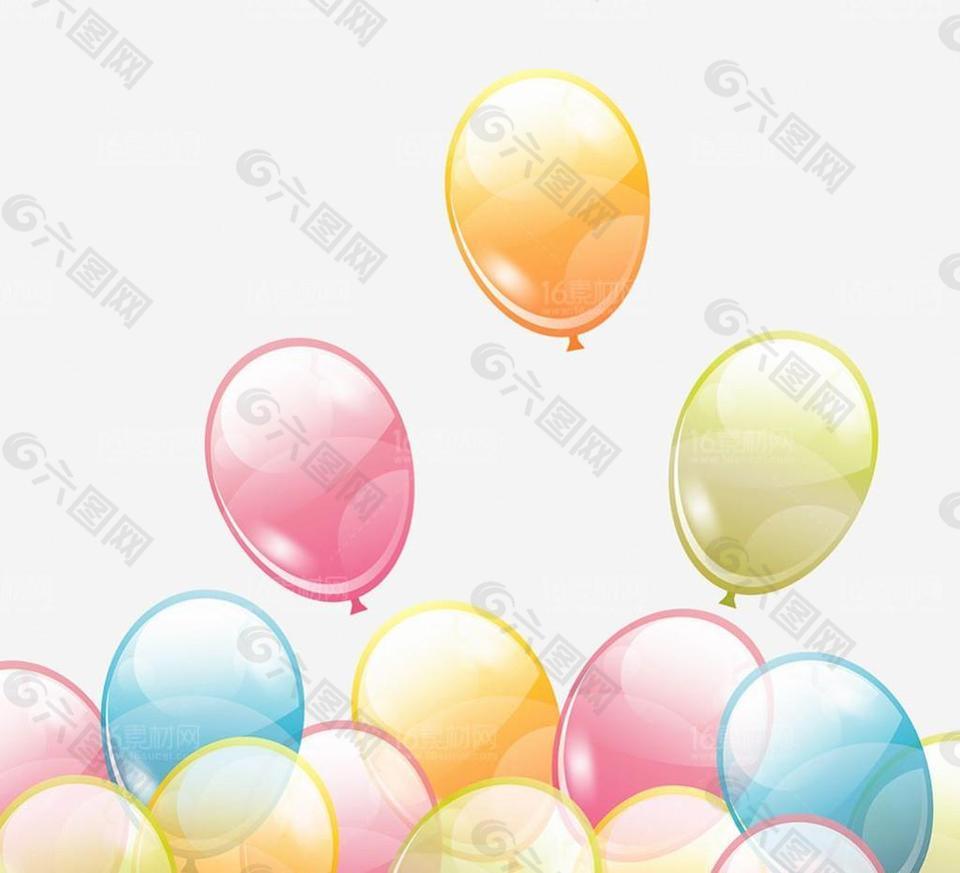 时尚彩色气球节日庆典图模板